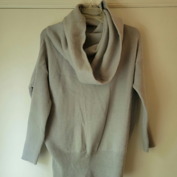 Light Gray Cowl Neck Sweater - Picture 1 of 4